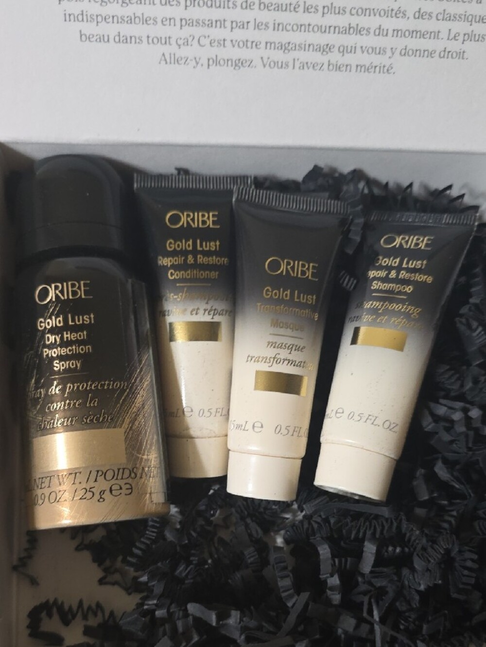 Oribe Gold Lust Repair + Restore Travel Set — Black & Gold Packaging